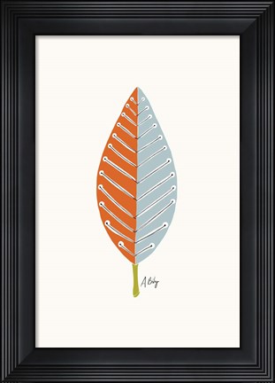 Framed Mid Mod Leaf No. 2 Print