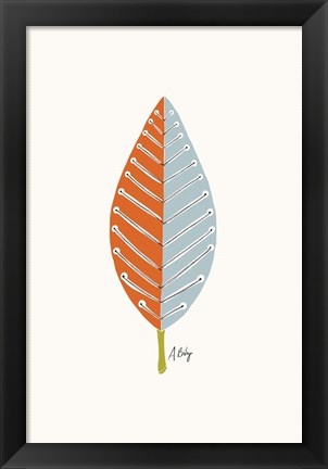 Framed Mid Mod Leaf No. 2 Print