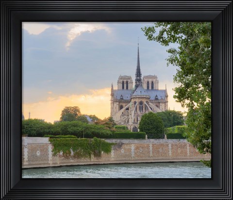 Framed Notre Dame - View from the Seine Print