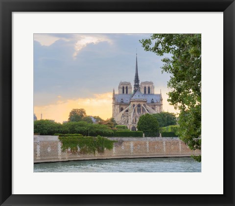 Framed Notre Dame - View from the Seine Print