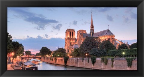 Framed River View - Notre Dame Print