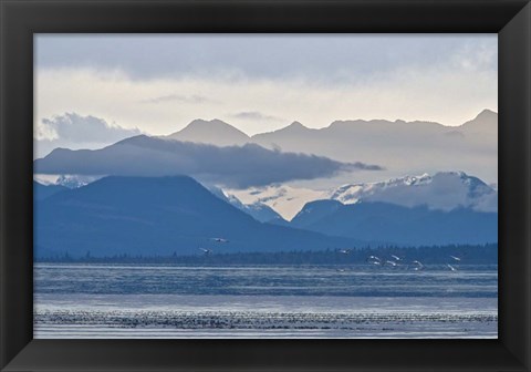 Framed Blue Skylines Print