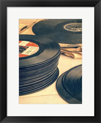 Framed Old 45s Print