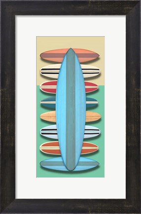 Framed Surfboards - Red Print
