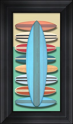 Framed Surfboards - Red Print