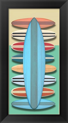 Framed Surfboards - Red Print