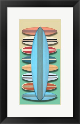 Framed Surfboards - Red Print