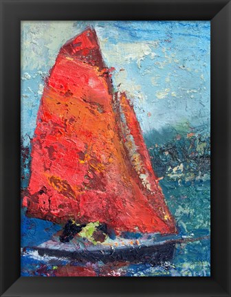 Framed Red Sail Print