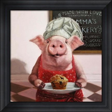 Framed Pinkies Bakery Print
