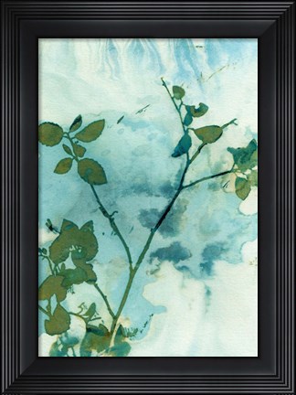 Framed Leaves and Sky Print