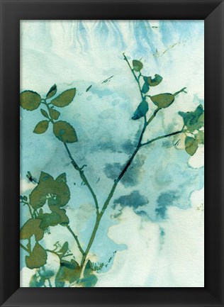 Framed Leaves and Sky Print