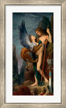 Framed Oedipus and the Sphinx, 1864 Print