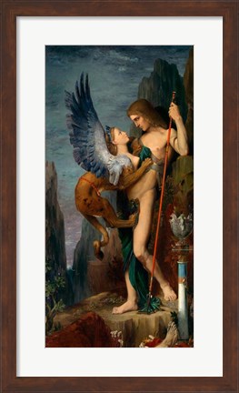 Framed Oedipus and the Sphinx, 1864 Print
