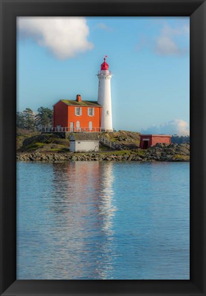 Framed Lighthouse Reflection Print