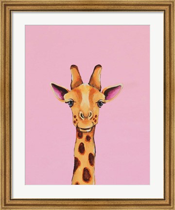 Framed Baby Giraffe Print