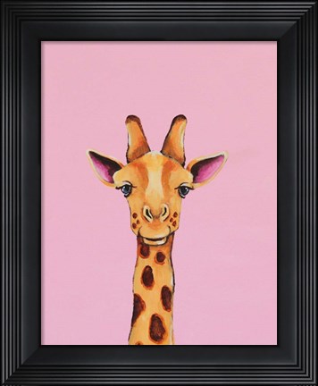 Framed Baby Giraffe Print
