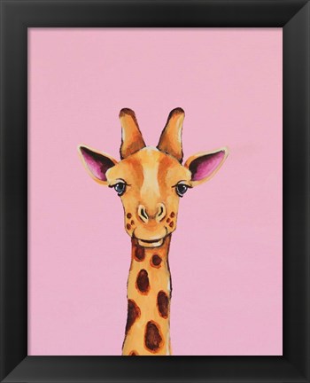 Framed Baby Giraffe Print