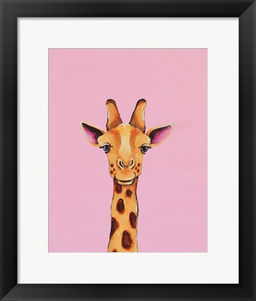 Framed Baby Giraffe Print