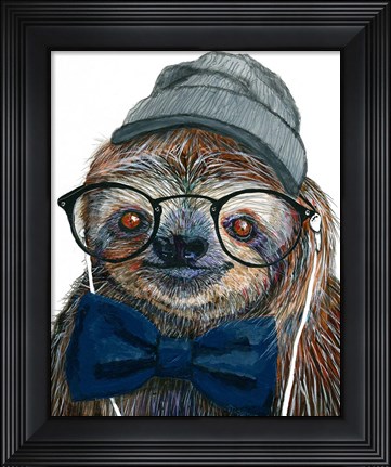 Framed Hipster Sloth Print