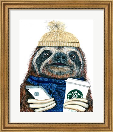 Framed Urban Sloth Print