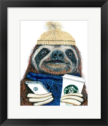 Framed Urban Sloth Print