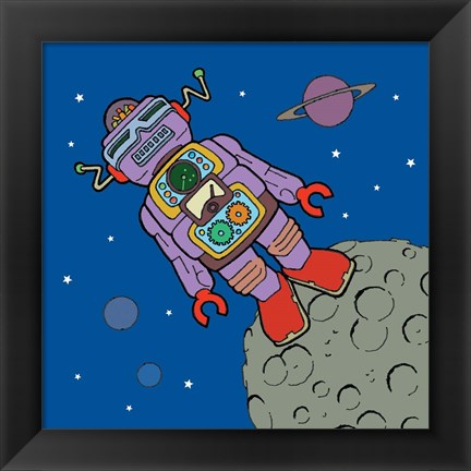 Framed Asteroid Bot Print