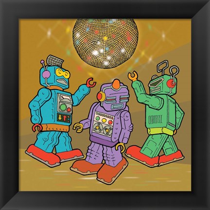 Framed Boogie Bots Print