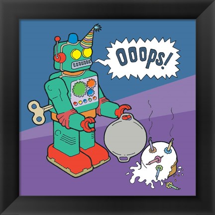 Framed Cake Bot Print