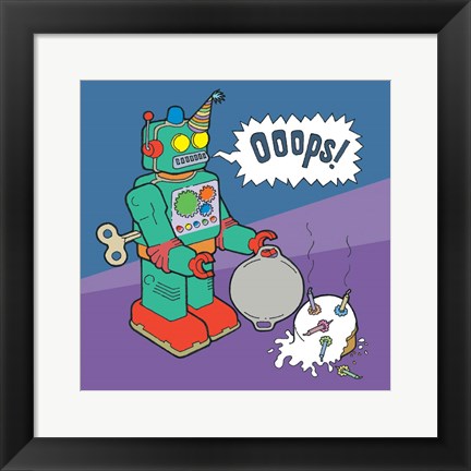 Framed Cake Bot Print