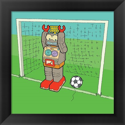 Framed Goalie Bot Print