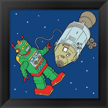 Framed Spacebot Print