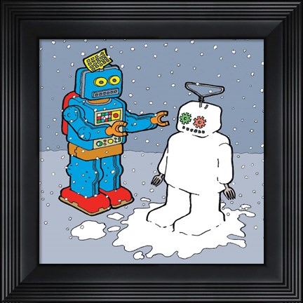 Framed Snow Bot Print