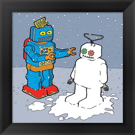 Framed Snow Bot Print