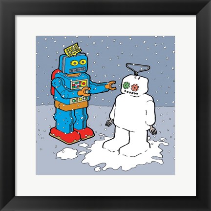 Framed Snow Bot Print