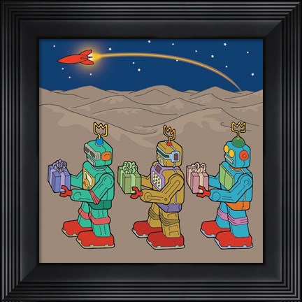 Framed Wise Bots Print