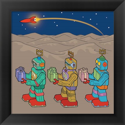 Framed Wise Bots Print