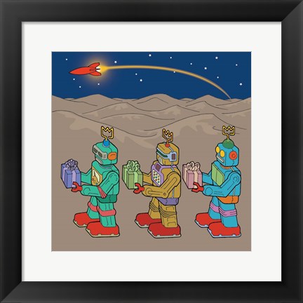 Framed Wise Bots Print