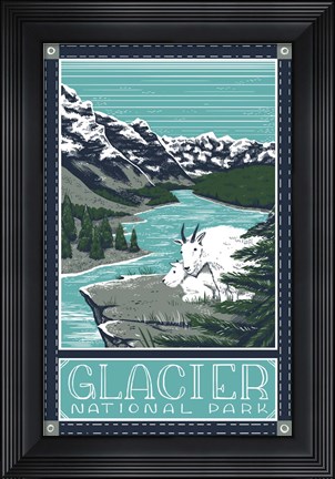 Framed Glacier National Parks Print