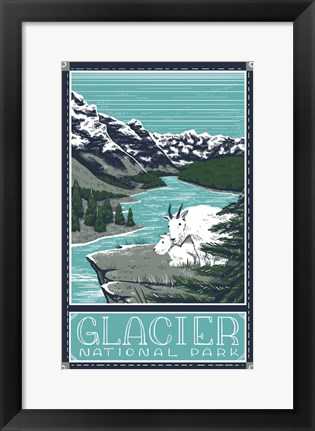 Framed Glacier National Parks Print