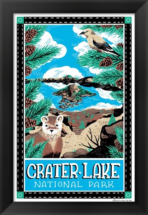 Framed Crater Lake National Park Print