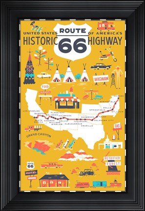 Framed RTE 66 Print