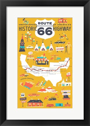 Framed RTE 66 Print