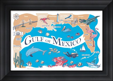 Framed Gulf of Mexico Print