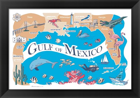 Framed Gulf of Mexico Print