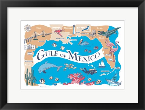Framed Gulf of Mexico Print