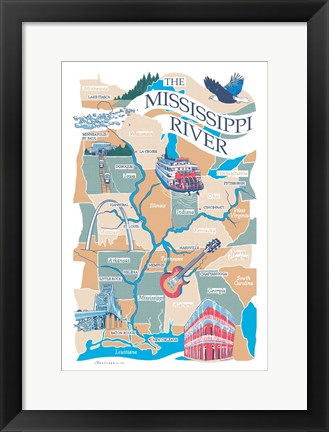 Framed Mississippi River Print