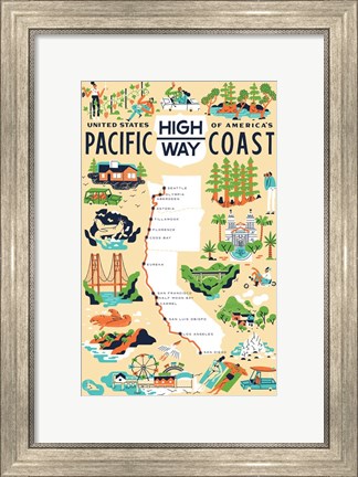 Framed Pacific Coast Highway Print
