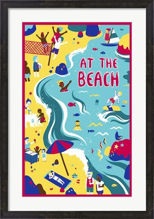 Framed At the Beach Print