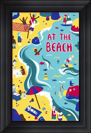 Framed At the Beach Print