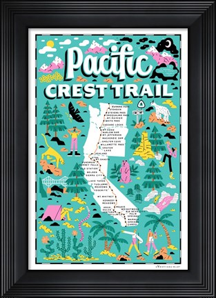 Framed Pacific Crest Trail Print